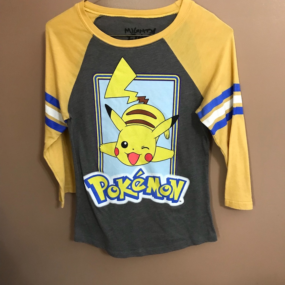 Pokemon Pikachu Baseball Tee 3/4 Sleeve